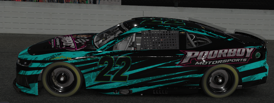Nicholas Barton's number 22 Poorboy Motorsports Season 12 paint scheme