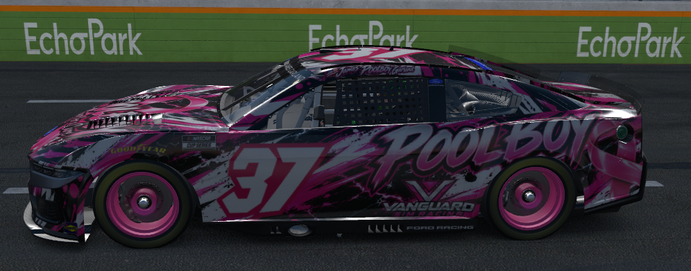 James Garland's number 37 Vanguard Sim Racing Season 12 paint scheme